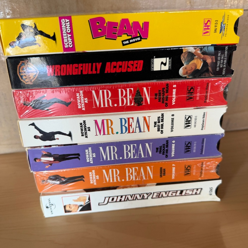 Rowan Atkinson Mr Bean Johnny English & Wrongfully Accused VHS Collection Lot 7